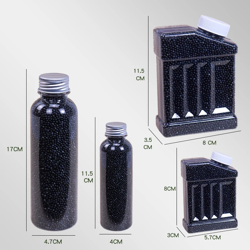 Hard Black matte gel ball 60N Hydrogel Crystal Water Beads Gel Balls For Refill Ammo Gel Ball Blaster