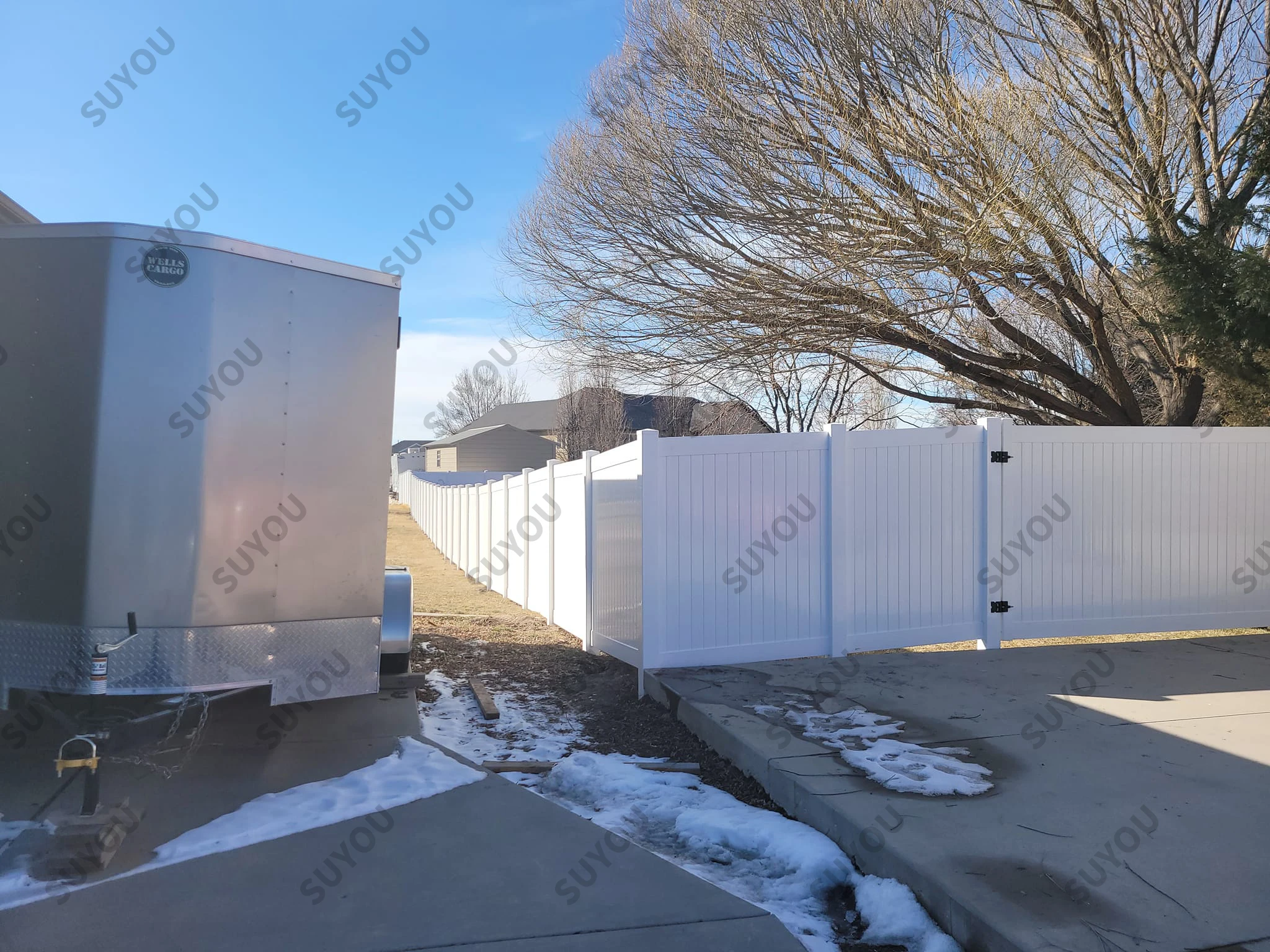 Hot Sale cheap vinyl fence Top Quality 6ft.H x8ft.W Vinyl PVC Privacy Fence