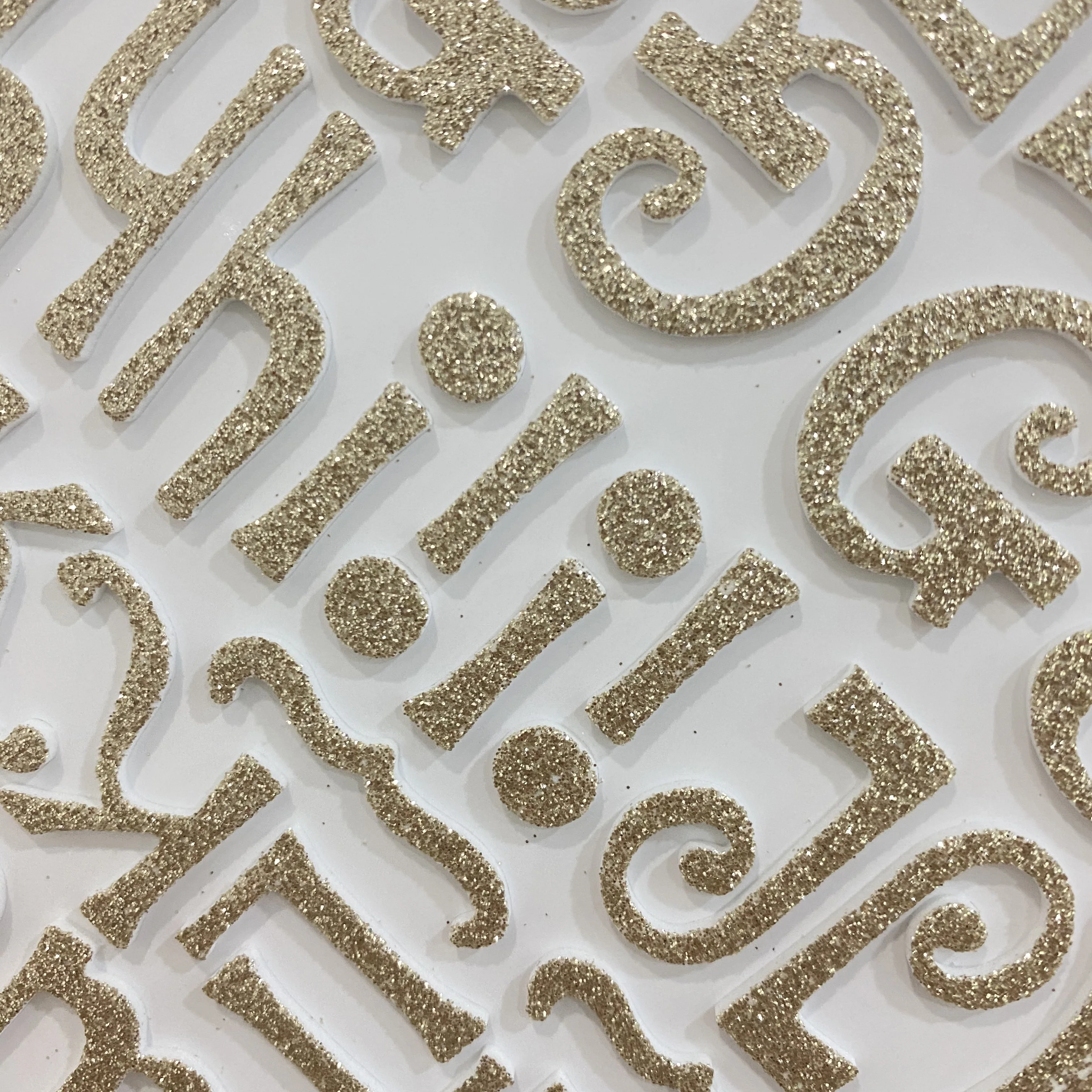 GF Notebook Planner Stationery Scrapbooking Cute Decoration Custom Design Glitter English Letter EVA Number Alphabet Stickers