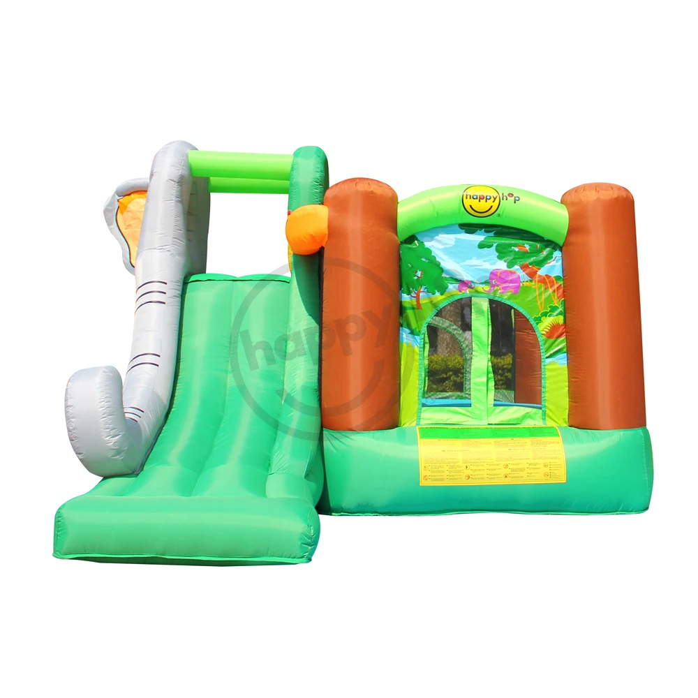 Happy Hop high density pool mega inflatable white castle with slide and ball pit bounce house