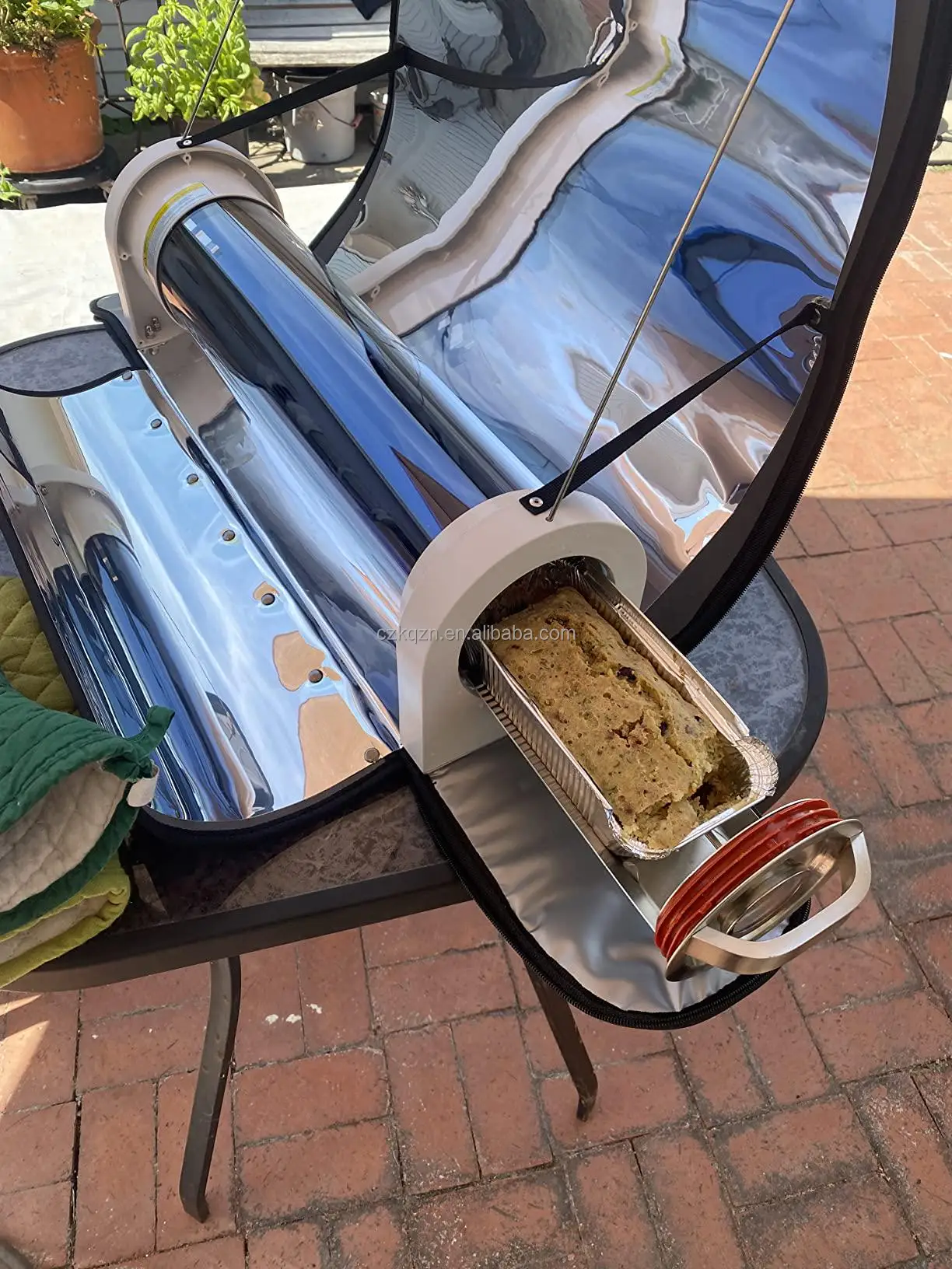 Outdoor Integrated Solar BBQ Grill Cooker Portable Parabolic Solar Cooker Camping Fuel Free Stoves Cooker Barbecue Cooking Tools