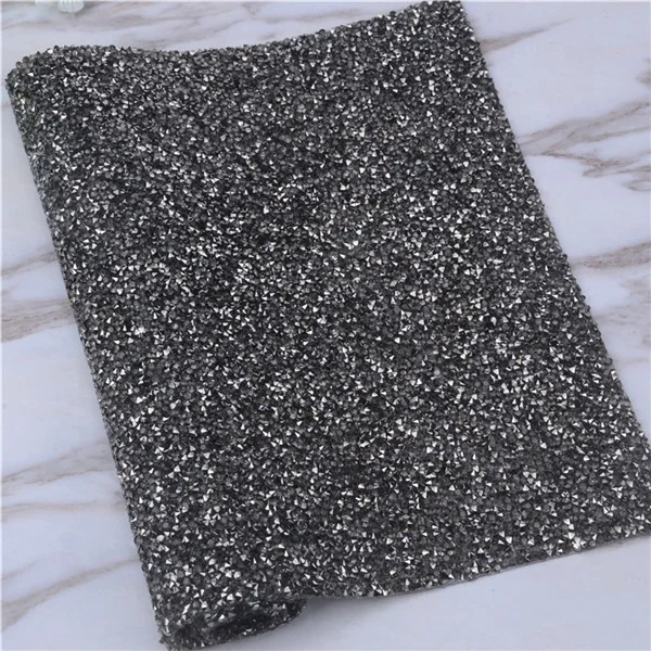 24x40cm crystal silver AB resin rhinestone trim iron on strass mesh sticker Self adhesive rhinestone sheet for Home Shoes decor
