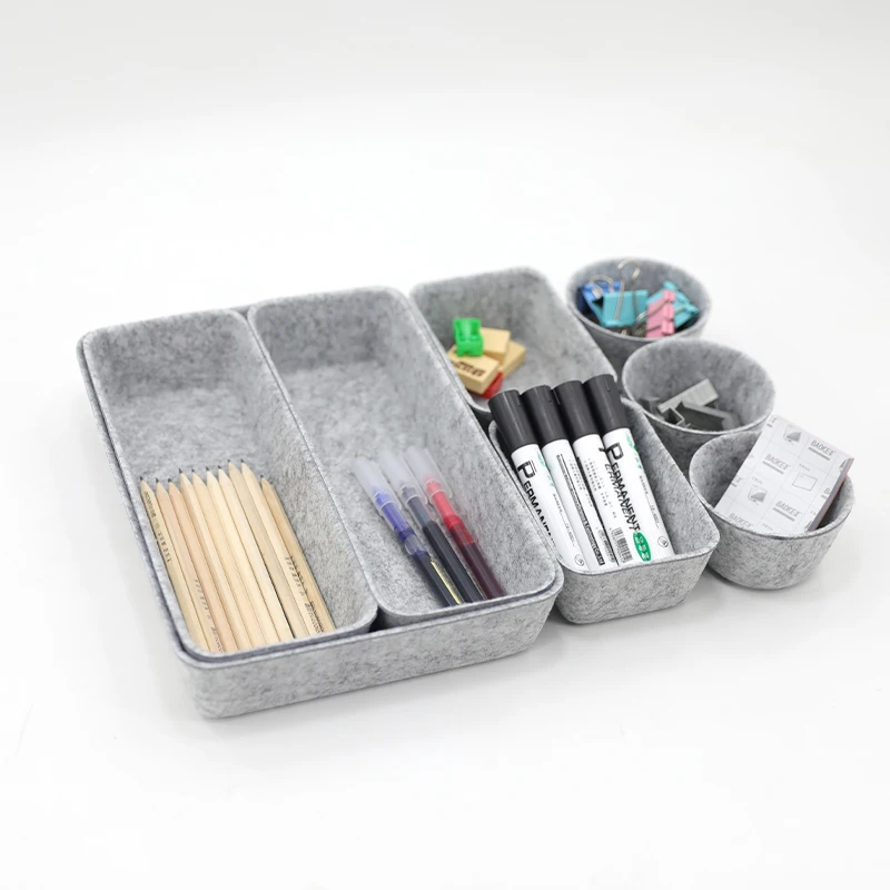 Customized 8pcss Organizer Tray Separators felt drawer Organizer Desk Drawer  Organizer Tray Dividers  felt storage