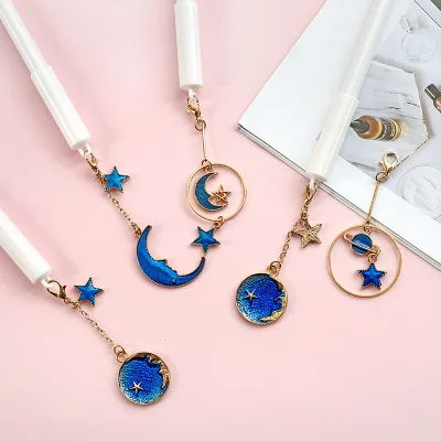 Cute star pendant gel ink pen star stationery product girl heart cute school stationery