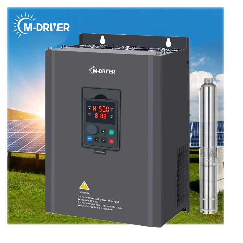 M-driver 55kw Solar Pump Inverter 3 Phase 380v DC AC Pump Drive Built in MPPT