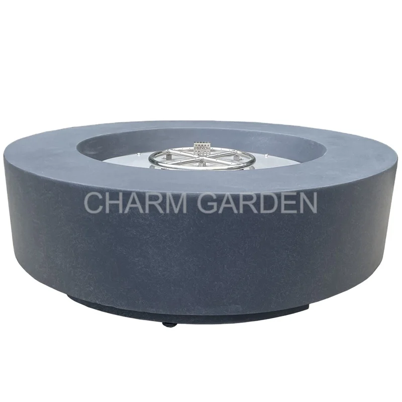 Elegant Modern Outdoor Concrete Fire Coffee Table Durable Gas Patio Heaters for Stylish Fire Pit Decorations