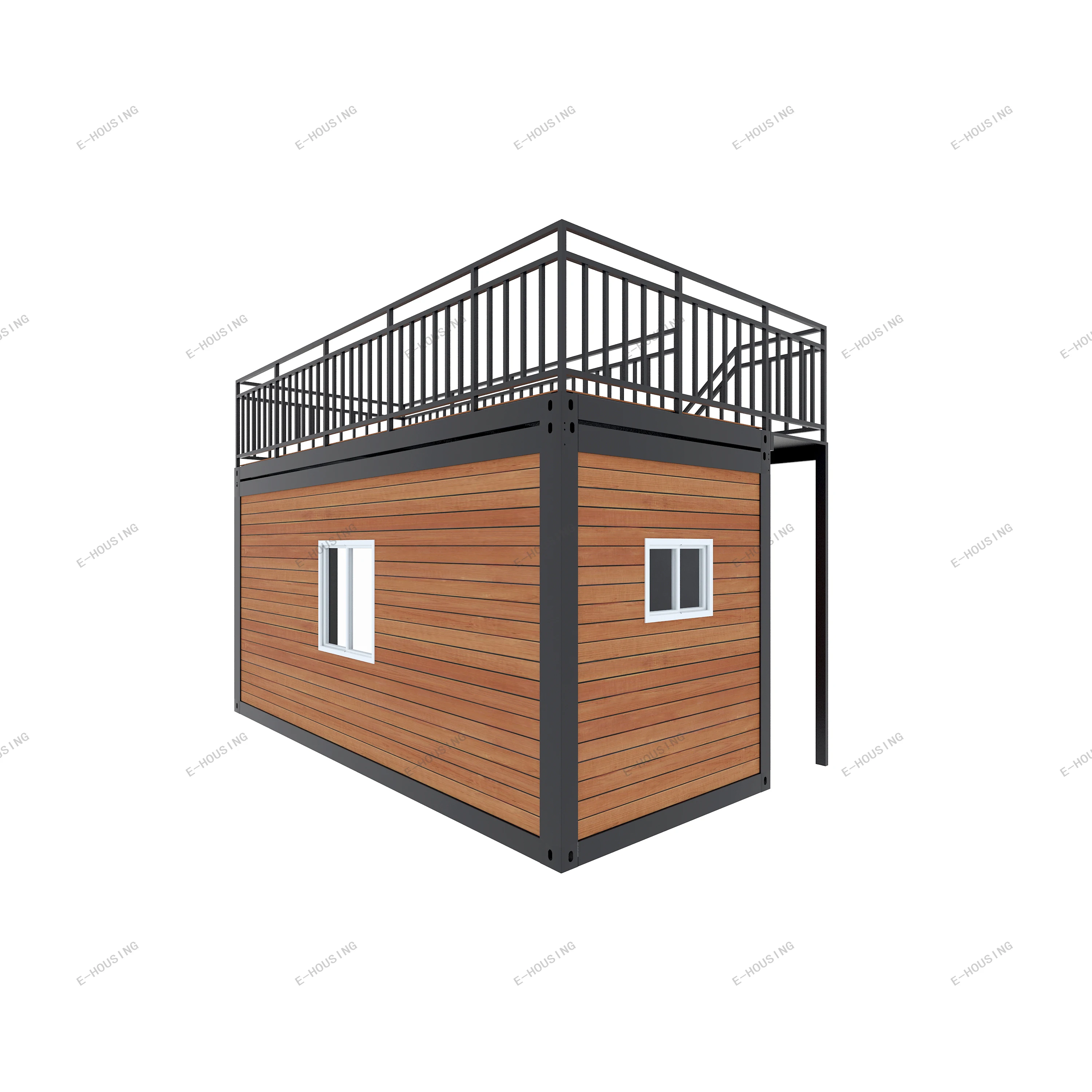 Two Story Home Luxury Fabricated Living Portable Storage Flat Pack Steel Dubai Prefab Expandable Container House For Sale
