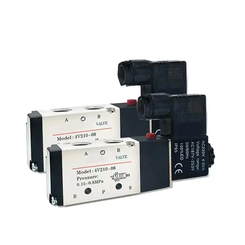 Hot selling 4V210-08 solenoid valve cylinder two position five way 220V 24V electric valve pneumatic valve