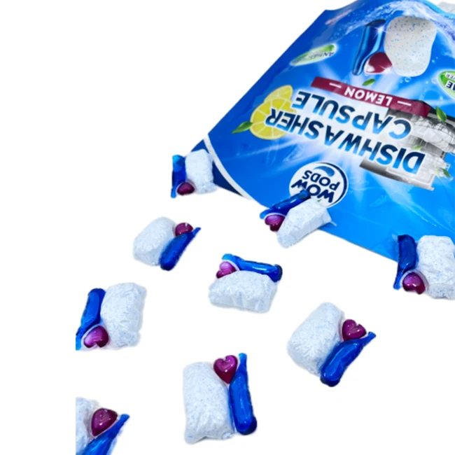 Family Kitchen Dish Washer Detergent Liquid Bead 5 In 1 Dish Washing Pods Capsules For Sale