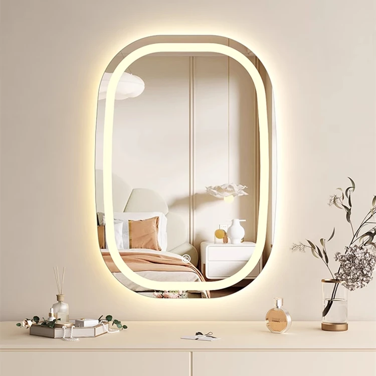 Luxury look mirror intelligent design LED light with bluetooth speaker