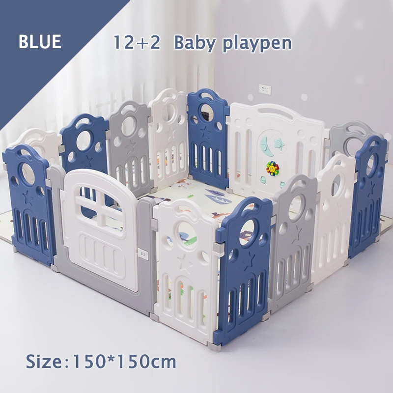 Feelbaby plastic adjustable baby with toy children white plastic fence