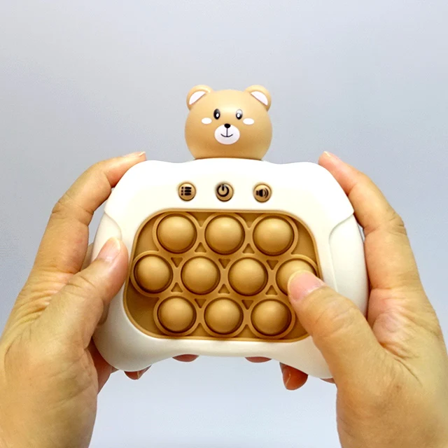 Light Up Puzzle Bubble Fidget Toys Console Electronic Fast Push Popping It Toy Light Fidget Game