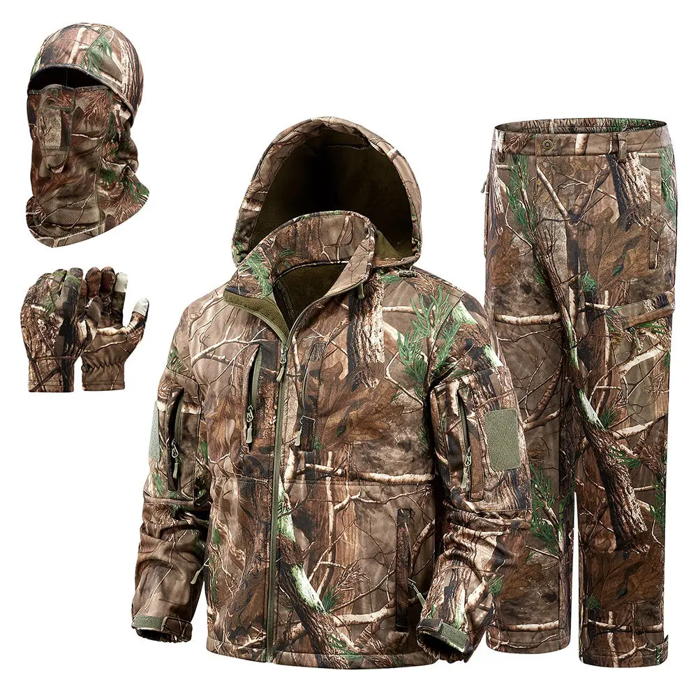Tactical Windproof Outdoor Hiking Jacket Waterproof Camo Men Tactical Hunting Safari Jacket