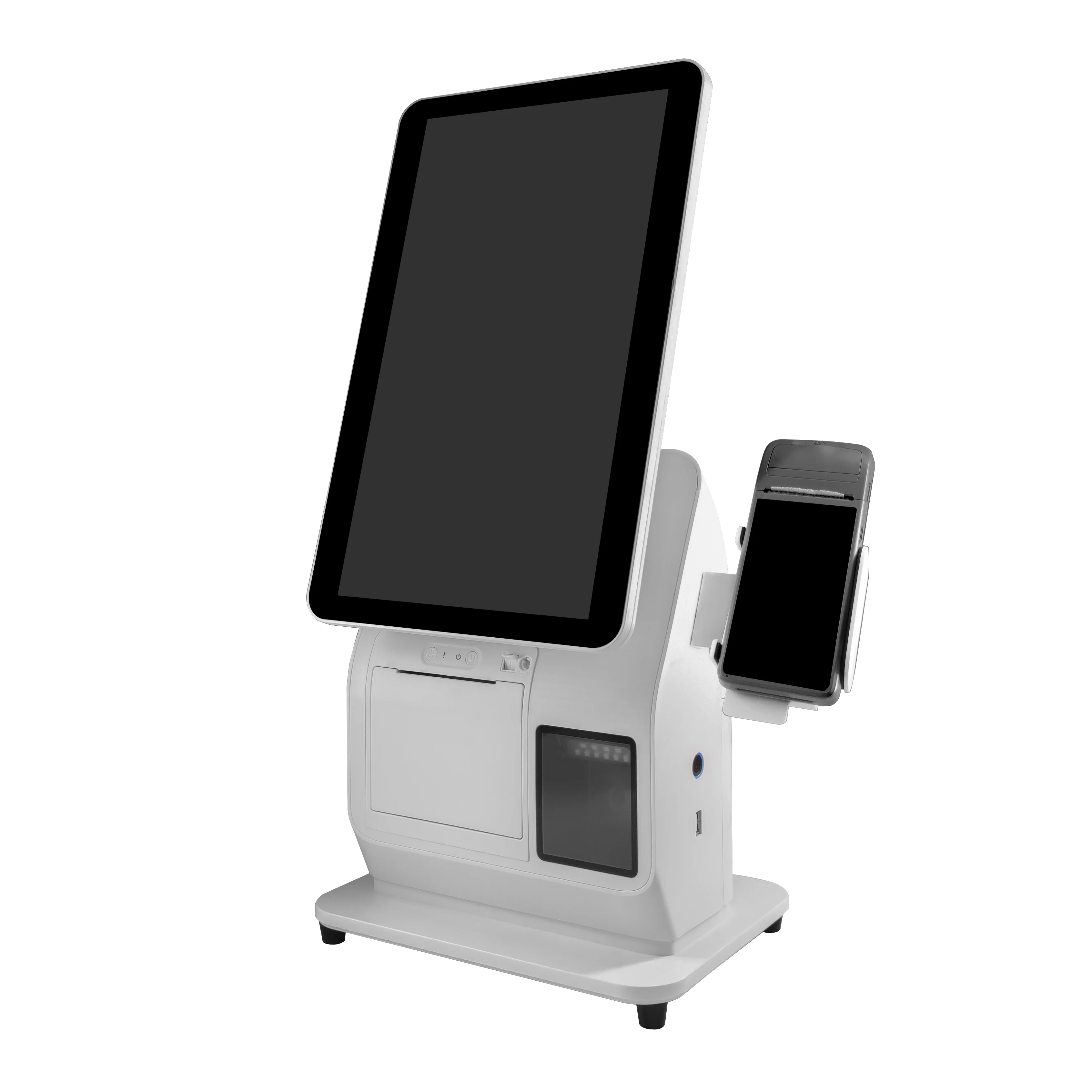 15.6 Inch 1D/2D Barcode Scanner Kiosk Pos Machine  Touch Screen Kiosk Cash Register Self Service Pos System