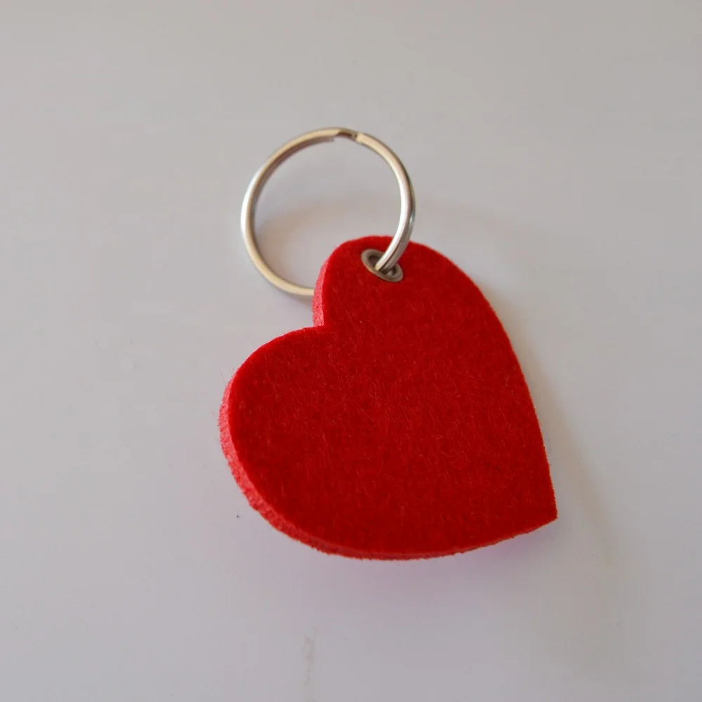 Custom Shapes Felt Key Chains Key Ring