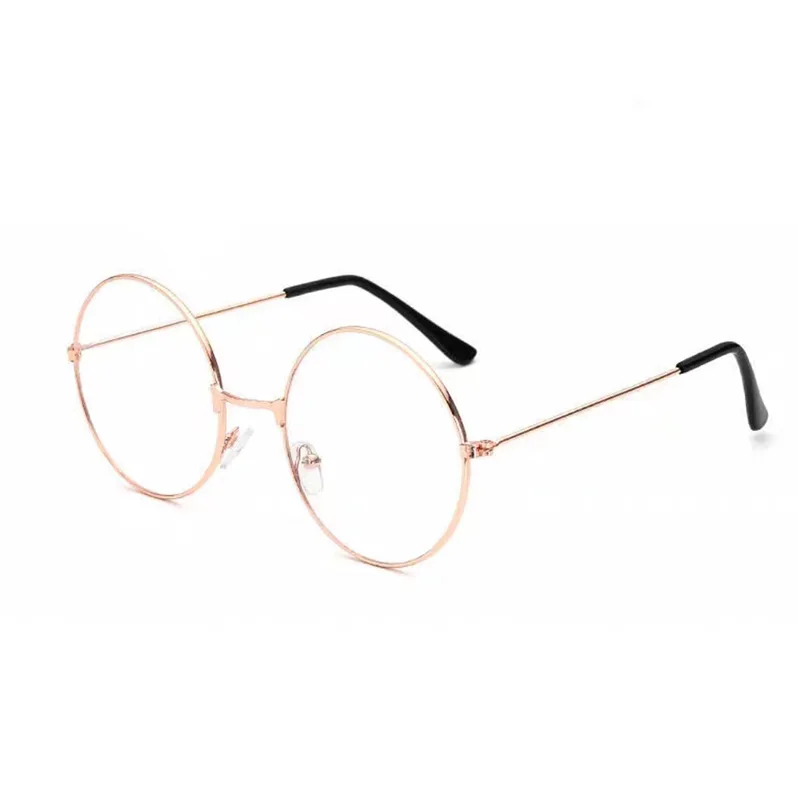 2023 Anti Blue Light Glasses Retro Metal Optical Glasses Round Flat Glasses