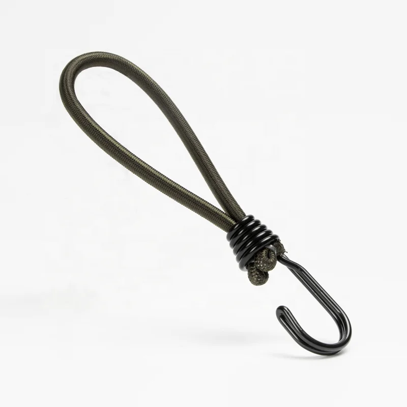 Heavy Duty High Strength Elastic Cord 6mm Bungee Cords UV Resistant Elastic Bungee Cords with Metal Hook