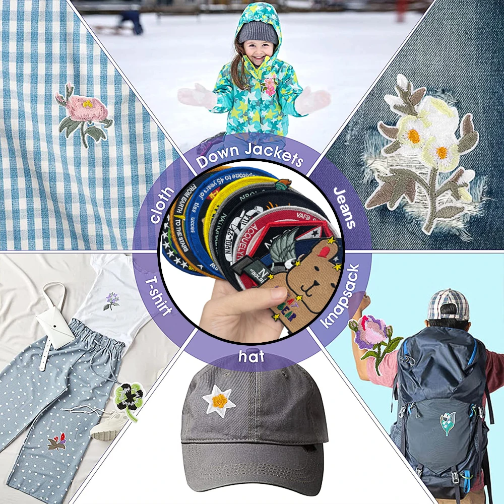 Custom Name Letter Logo Chenille Patches / 3D Silicon Pvc Rubber Patch / Design Woven Iron On Embroidery Patches For Clothing