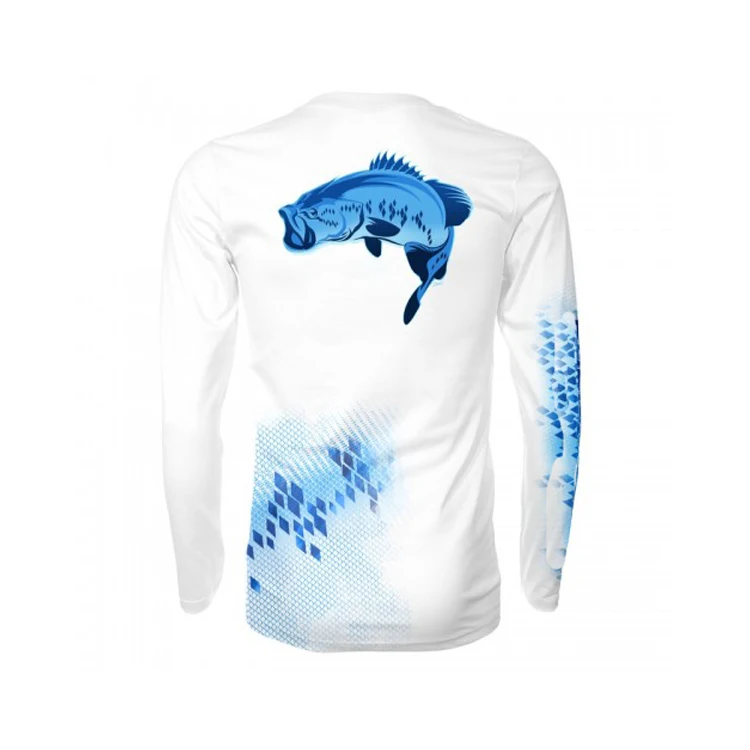 UPF 50 + влагоотводящие мужские рубашки с длинным рукавом из полиэстера и спандекса для рыбалки от солнца
