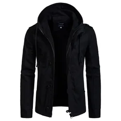 2022 New Trend Casual New Style Outwear Coat Hooded Padded Windbreaker Jacket For Men