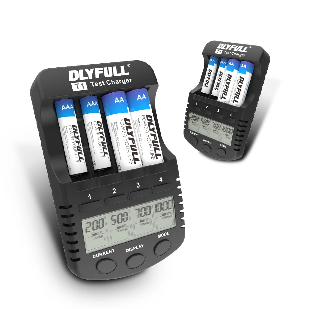 Dlyfull T1 Ni-MH/CD lcd battery charger AA AAA charger for 1.2V Ni-MH rechargeable batteries with capacity test and discharge