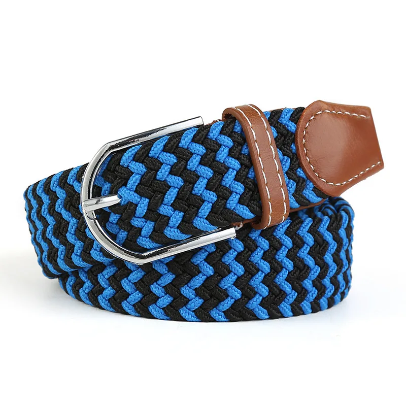 2022 wholesale New fashion Accessories casual Style stretchy men women belts Colorful Knitted canvas unisex waistband