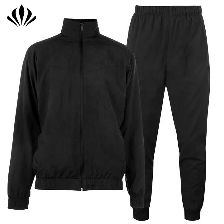 Design your own custom Tracksuit men 100% Polyester blank tracksuit two pieces full zip men sweatsuit tracksuit