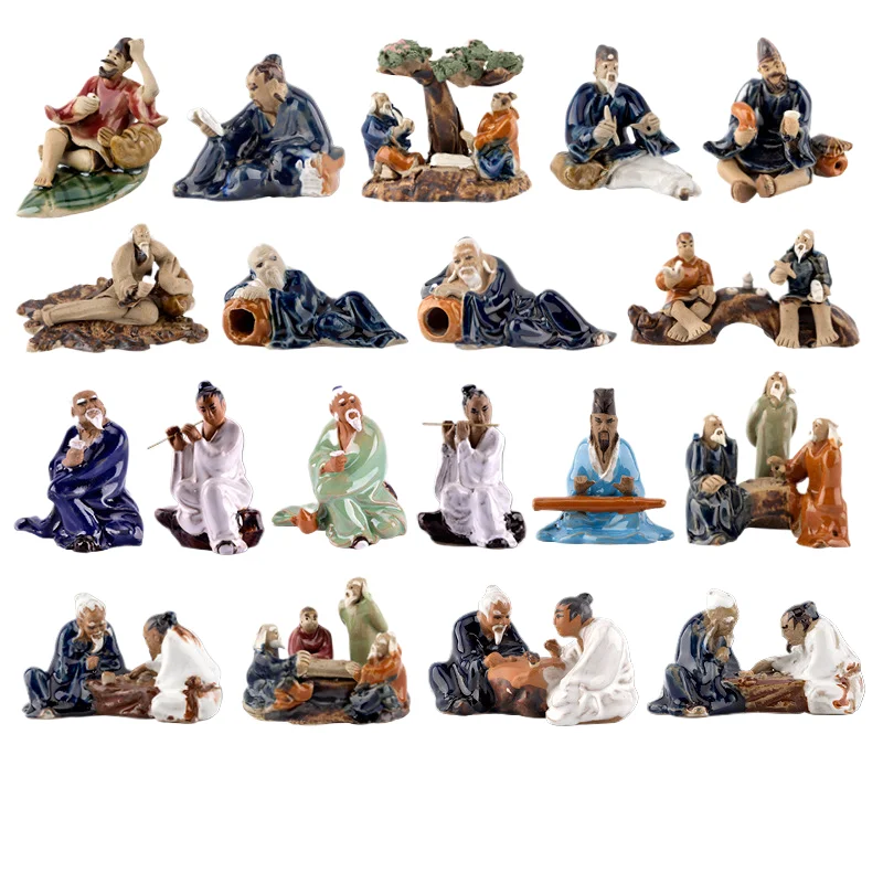 shiqu water stone on bonsai rockery decoration accessories landscape small ceramic figure crafts