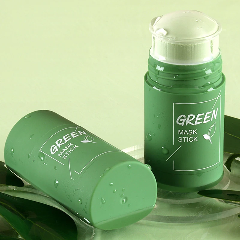 
 Custom green tea cleansing mask Skin Care Matcha Green Tea Purifying Stick Mask Facial Clay Mud Solid Green Tea Mask Stick  