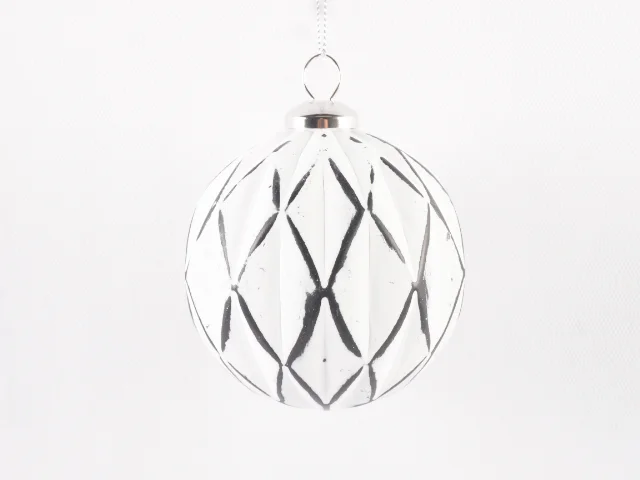 Handmade New Style 8 cm Ceramic Ball Ornament Plastic Christmas Party Decoration with Personalization Features Hanging Home Use