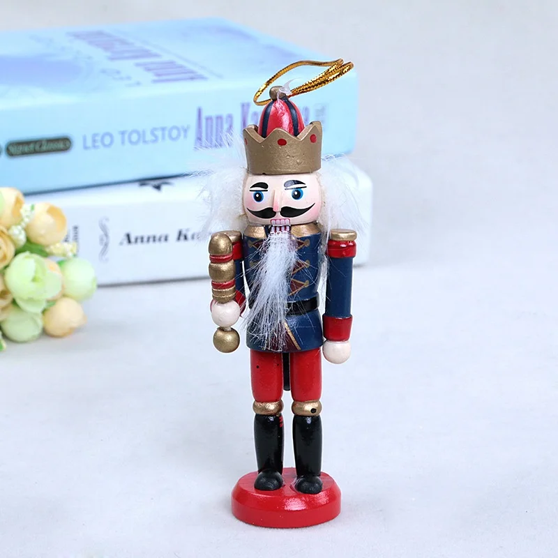 Fancy 12cm Nutcracker Wooden Ginger Bread Man Christmas Nutcracker Xmas Figure Holiday Decoration