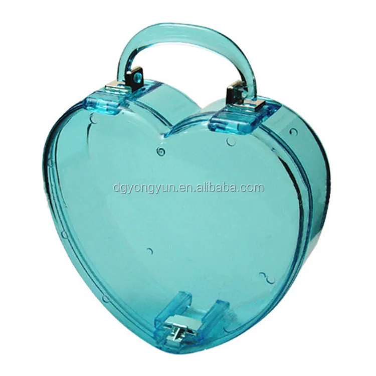 Wholesale Customizable Lipstick Toy Makeup Box Multi-purpose Heart Shape Plastic Gift Box Transparent Craft Storage Makeup Box
