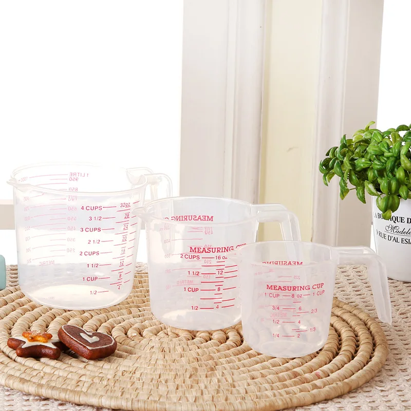 Заводские бытовые инструменты для выпечки 3 шт. набор из прозрачных мерных чашек ПП