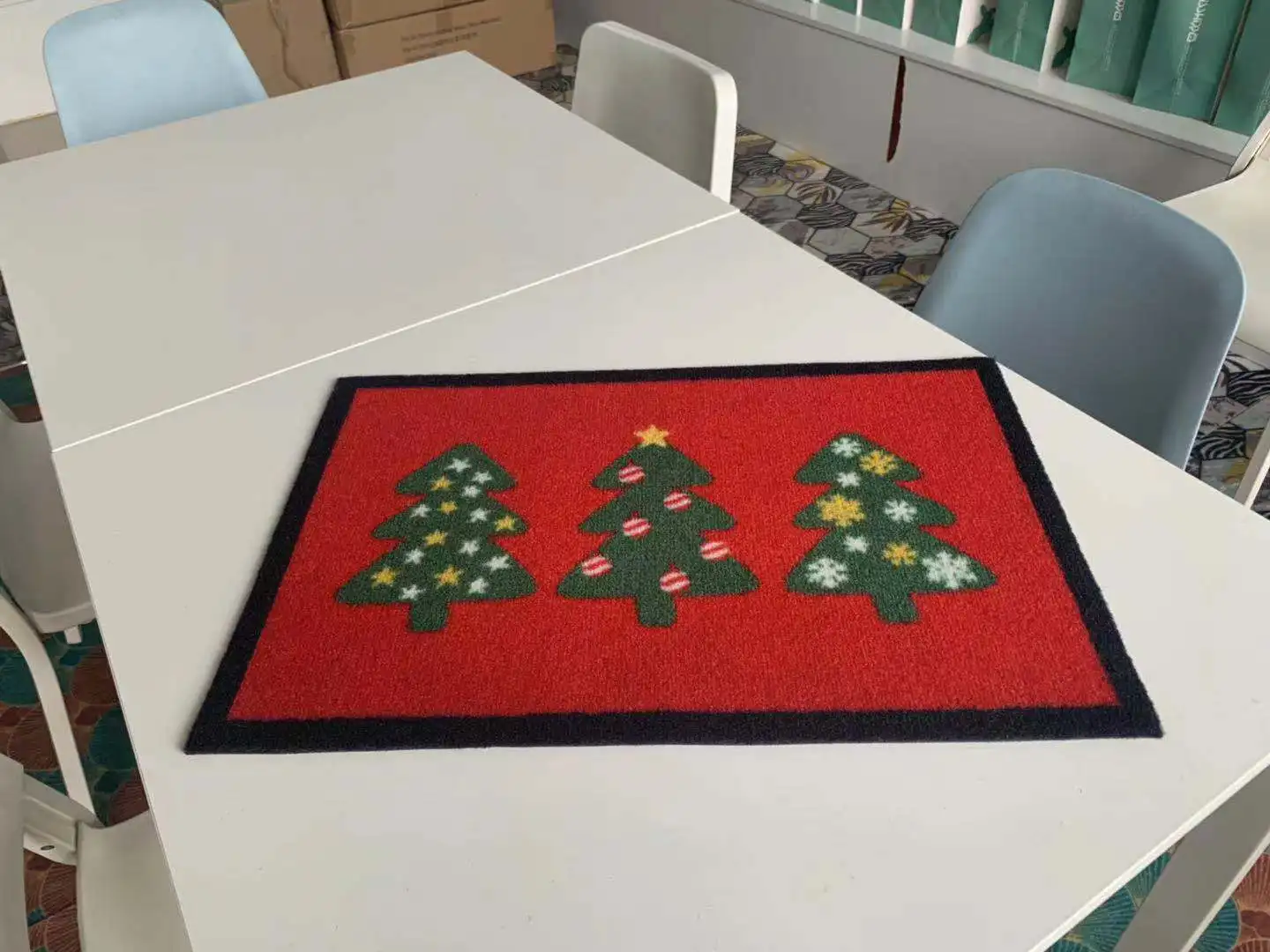 entrance door rugs Merry Christmas mats  anti-slip pet mats nylon carpets