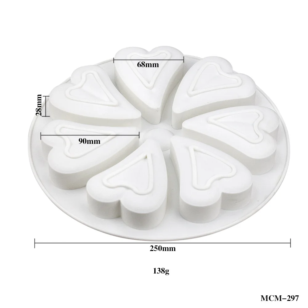 Heart Shape Silicone Molds Non-stick Chocolate Candy Molds Silicone Baking Molds for Fondant Pudding