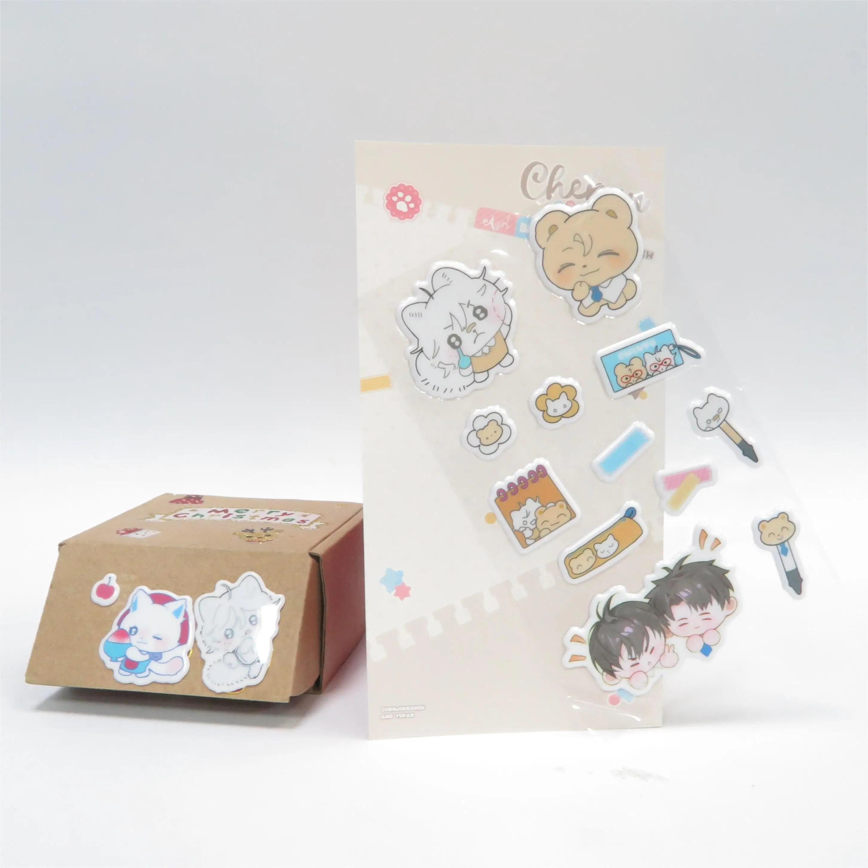 Custom Puffy stickers printing Wholesale Cartoon 3D Eva Foam Sheet Cartoon bubble stickers For Girl Boy