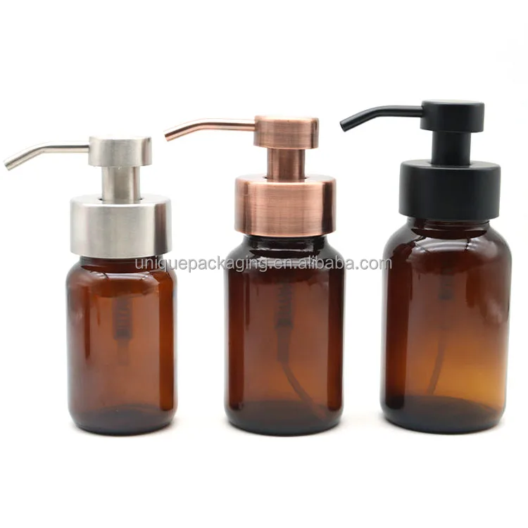 High Quality Glass Soap Dispenser Foaming Face Wash Bottle Foamer Pump 250ml Empty Foam Pump Bottles with Custoimized box