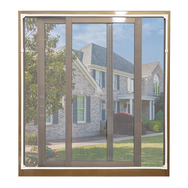 Diy Magnetic Window Screen Window Frames with Grey Mesh