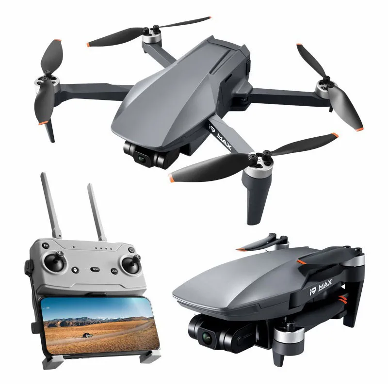 New I9 Max RC UAV Quadcopter 3-Axis 4K HD Dual Camera Drone Flight 3KM Real Time Transmission 249G I9 Max pro drone
