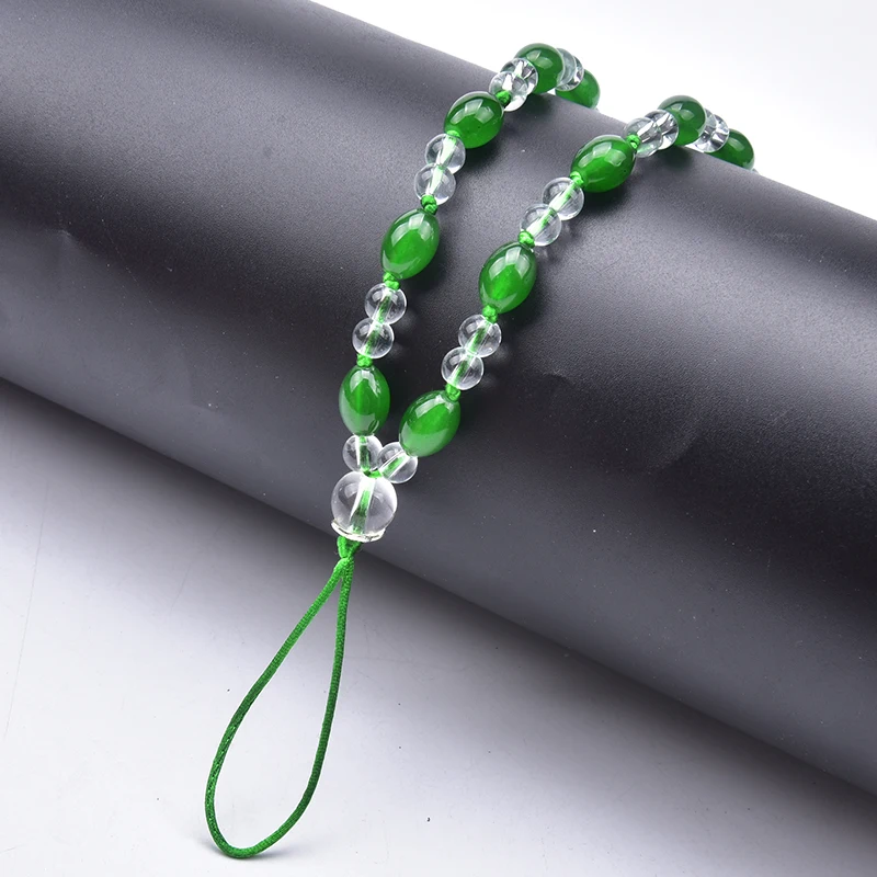 Handmade Beaded Lanyard Crystal Lanyard For Mobile Phone Work Card Id Holder Hanging Neck Chain Women Kids Key Pendant