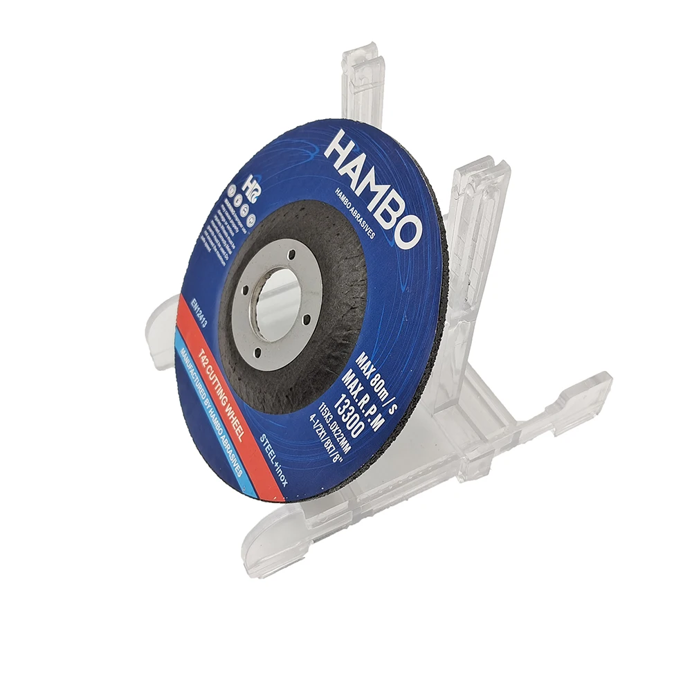 HAMBO Premium Abrasive Cutting Disc Stainless Steel 115X3.2X22MM 4.5 Inch for  Metal T42 Depressed Center Cutting Grinding Wheel