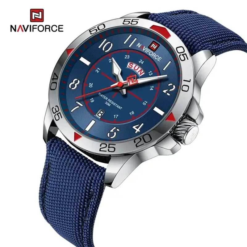 NAVIFORCE 9204N watch luxury men wristwatch fashion business clock waterproof  leather quartz men  watches Wrist watch