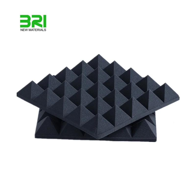  High density pyramid acoustic foam panels studio sound proof foamed wall