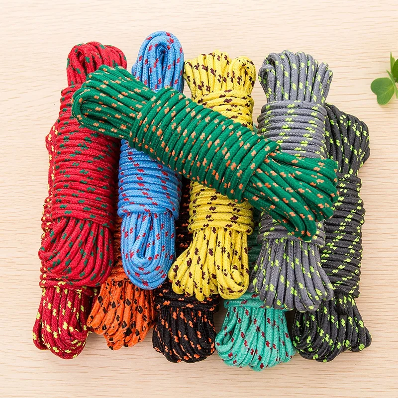 HH Customs Camping Tent Hiking Packaging Fiber Safety Nylon Braided Rope For Sale