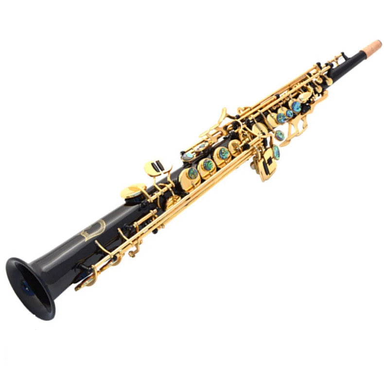 Sax профессиональный черный никель золотой лак хорошее качество ветровой инструмент сопрано саксофон горячая