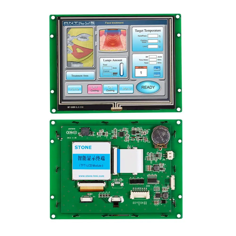 
5.6 Inch HMI LCD Touch Control Panel with Controller Board + Software + Touch Screen + UART Interface 