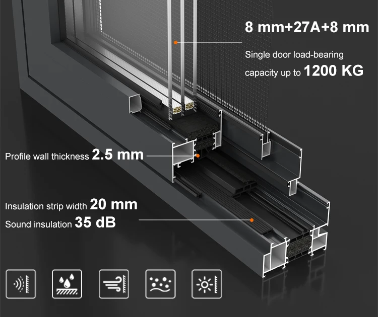 WANJIA American Wholesale Villa House French Windows Big Aluminum Windows Double Glass Tempered Window Casement Windows
