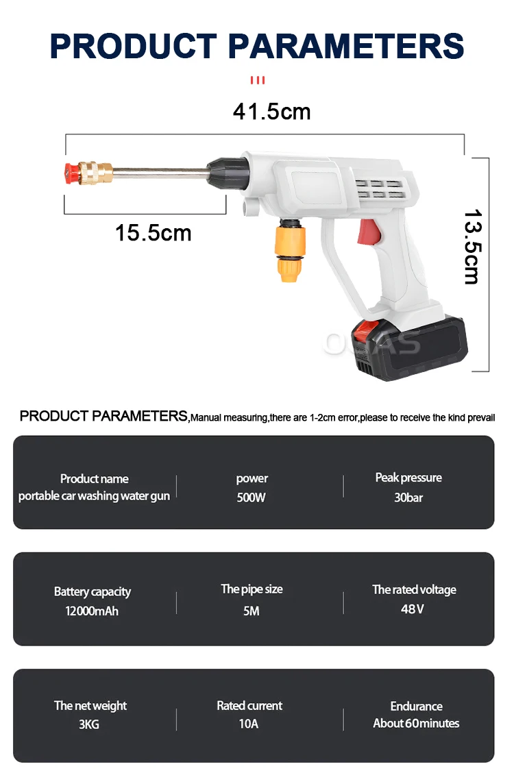 ogas copper high pressure car washing water gun self service car wash foam spray gun