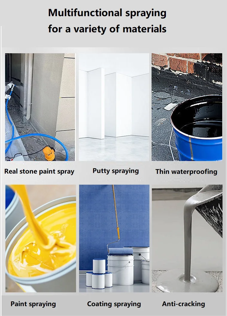 Small steel gun real stone paint spraying machine all-in-one external wall fireproof waterproof paint putty new spraying machine