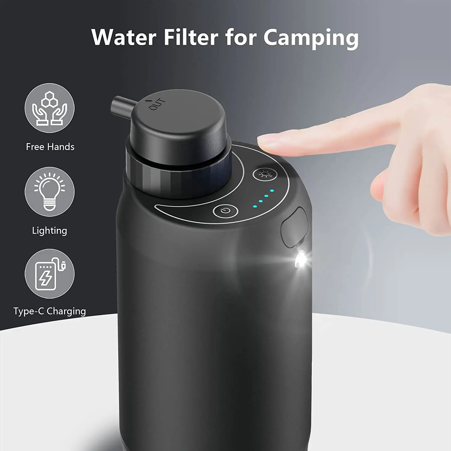 0.01 microns ultra filtration portable comping water filter Outdoor emergency water filters purifier with OEM brand